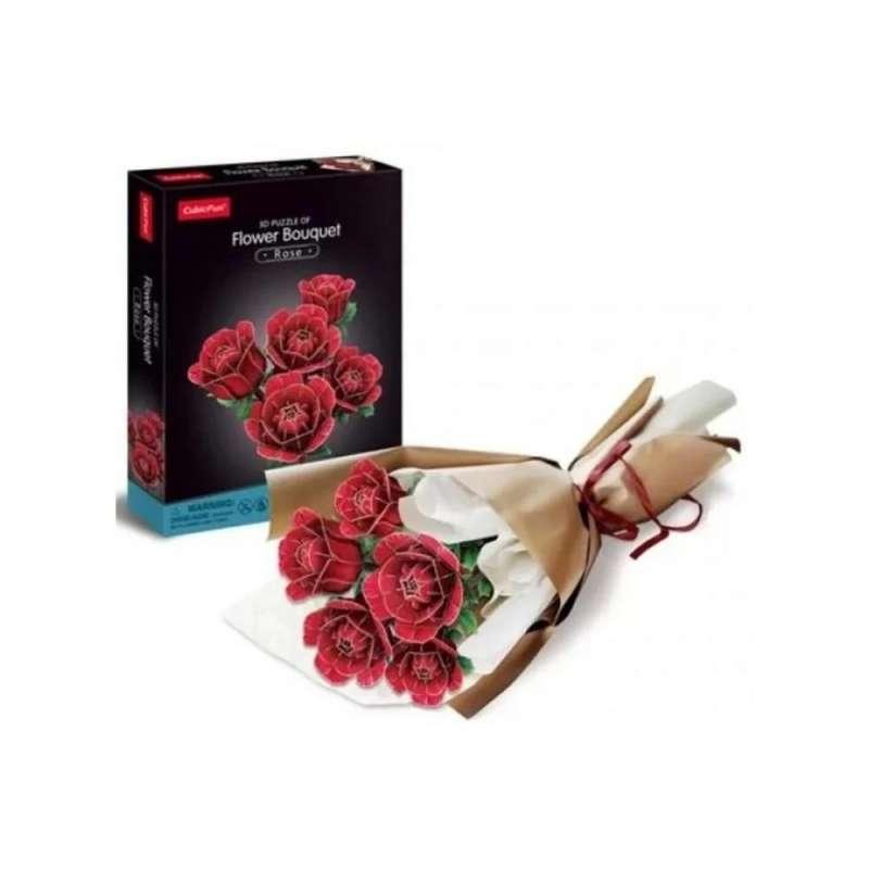 CBF208653 CUBIC FUN PUZZLE FLOWER BOUQUET - ROSE P865h 