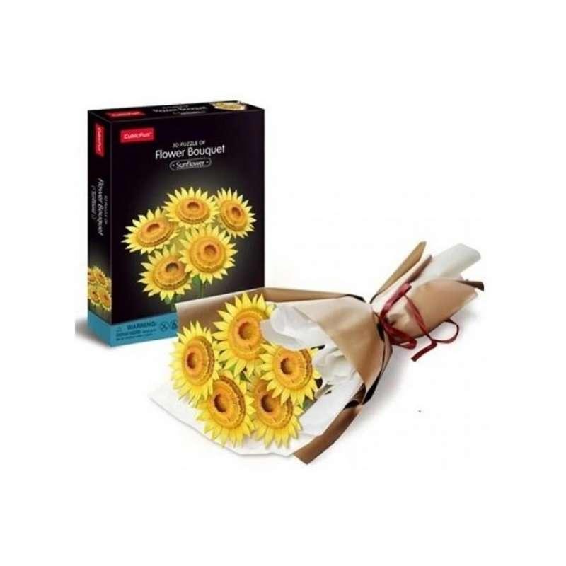 CBF208660 CUBIC FUN PUZZLE FLOWER BOUQUET - SUNFLOWER P866h 