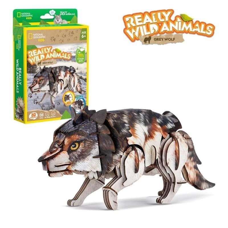 CBF211806 CUBIC FUN PUZZLE GREY WOLF DS1180h 