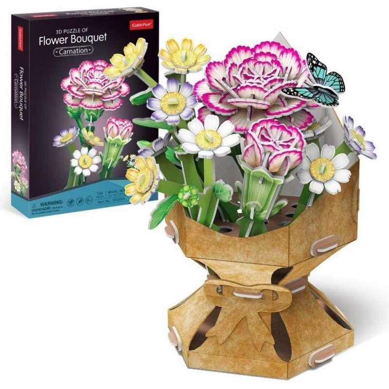 CBF233006 CUBIC FUN PUZZLE FLOWER BOUQUET - CARNATION W3300h 