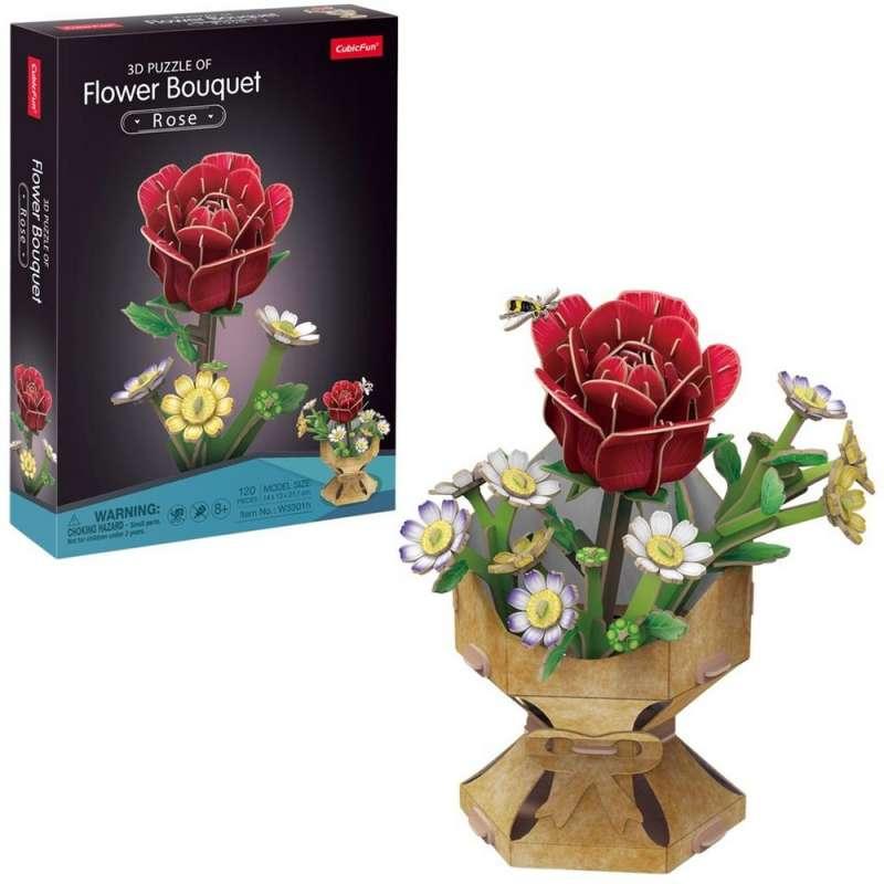 CBF233013 CUBIC FUN PUZZLE FLOWER BOUQUET - ROSE W3301h 