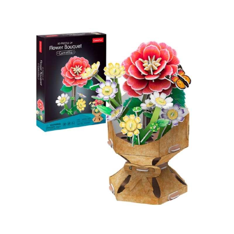 CBF233020 CUBIC FUN PUZZLE FLOWER BOUQUET - CAMELLIA W3302h 