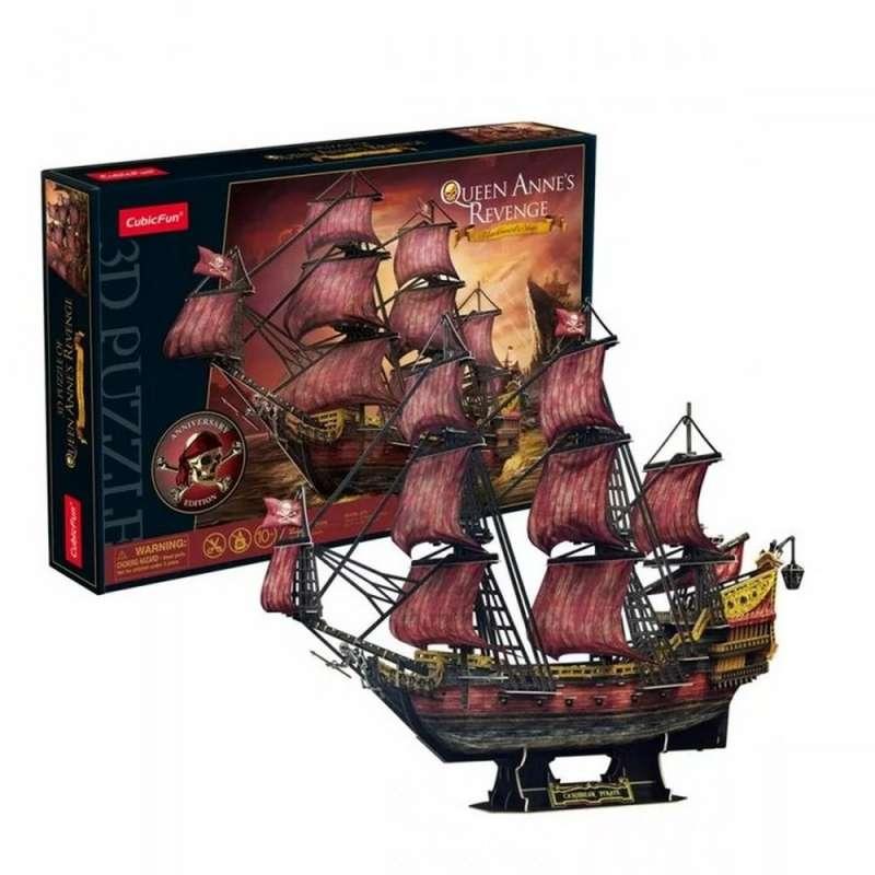 CBF240400 CUBIC FUN PUZZLE QUEEN ANNES REVENGE--ANNIVERSARY RED EIDITION T4040h 