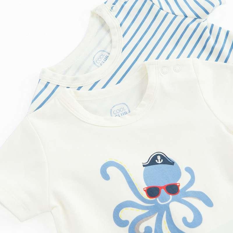 COOL CLUB BODI KRATAK RUKAV 2KOM WHITE MARITIME 
