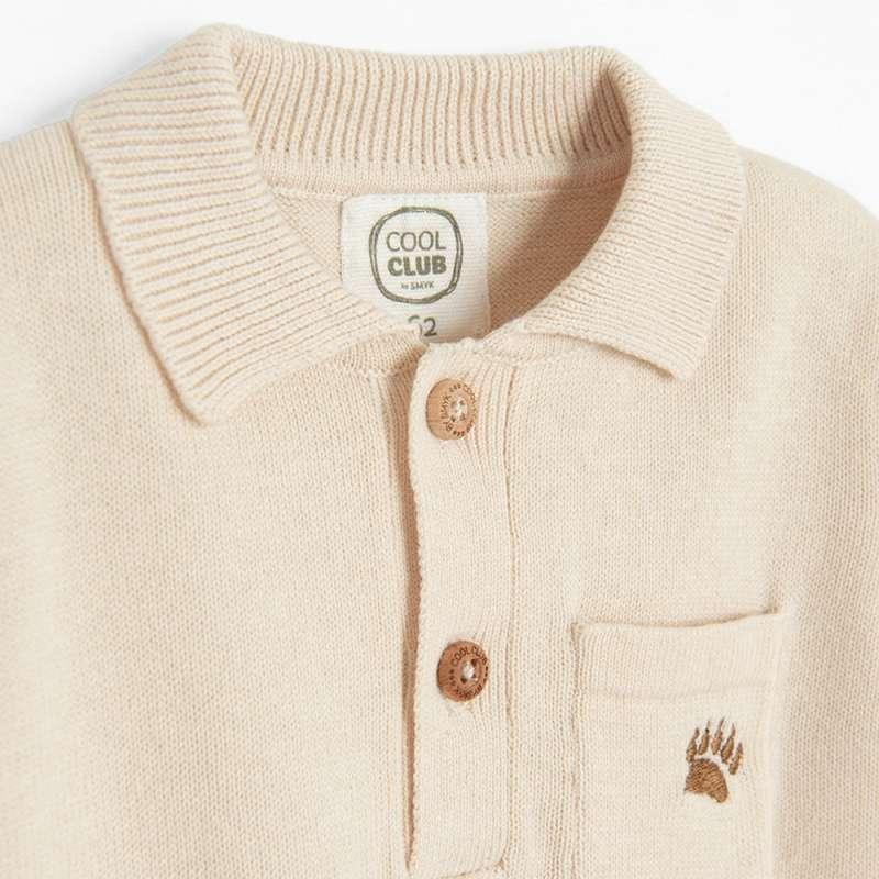 COOL CLUB MAJICA DUG RUKAV BEIGE MELANGE 