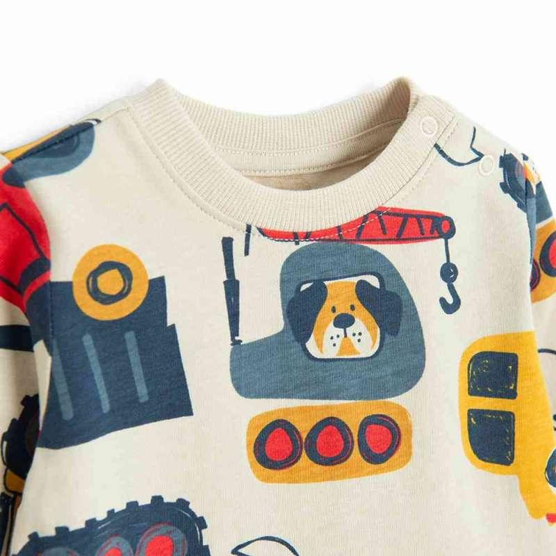 COOL CLUB MAJICA DUG RUKAV LIGHT BEIGE 