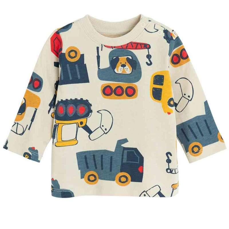 COOL CLUB MAJICA DUG RUKAV LIGHT BEIGE 