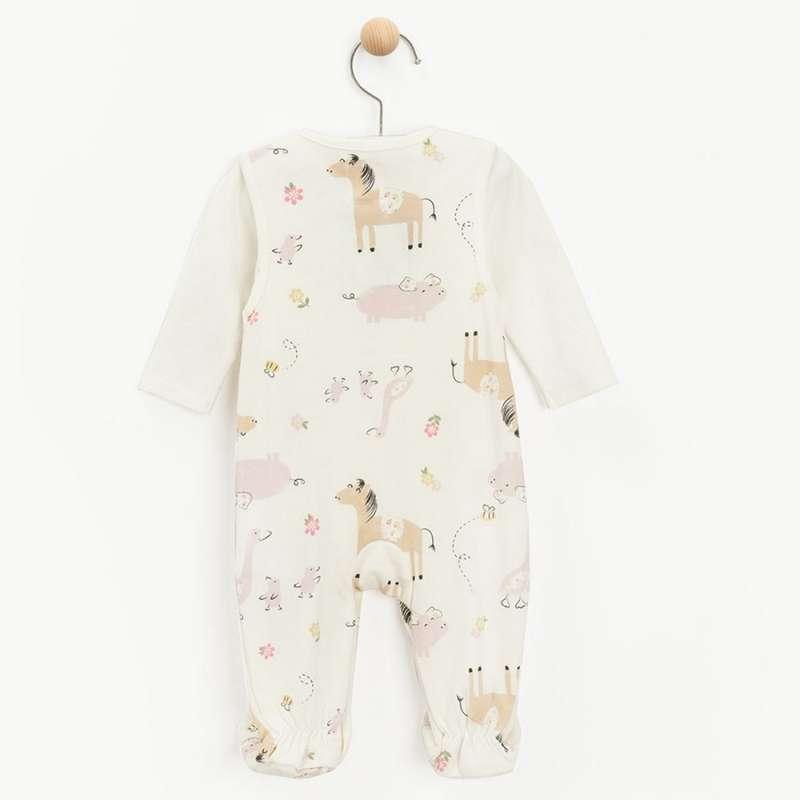 COOL CLUB SET BODI DUG RUKAV, DONJI DEO I TRAKA ZA KOSU SETCREAMY BOTANIC 