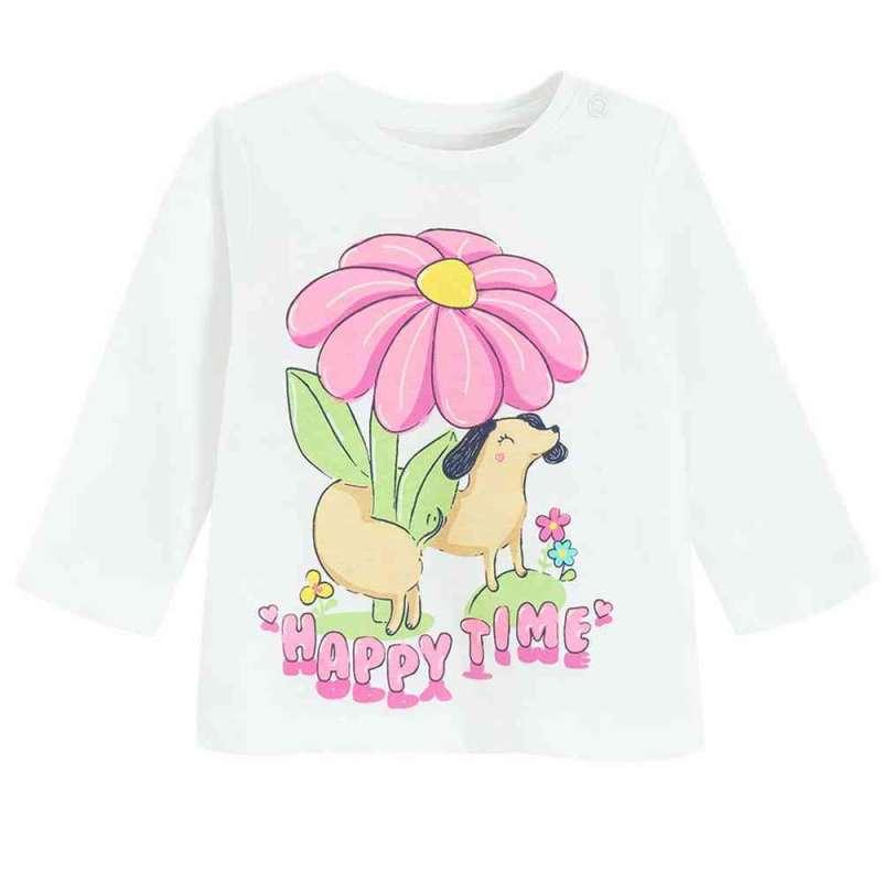 COOL CLUB MAJICA DUG RUKAV CREAMY 