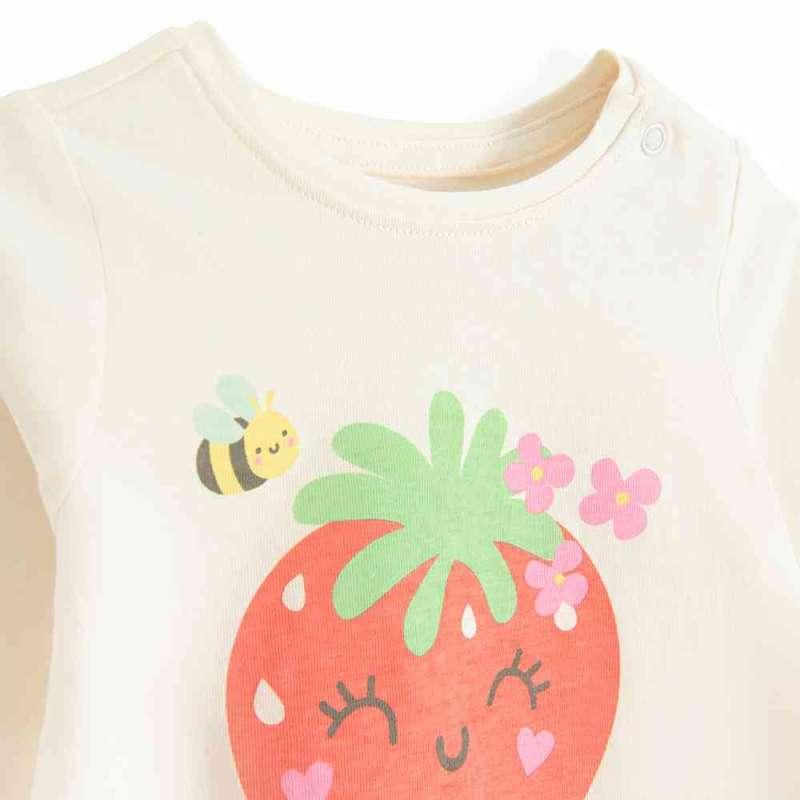 COOL CLUB MAJICA DUG RUKAV CREAMY