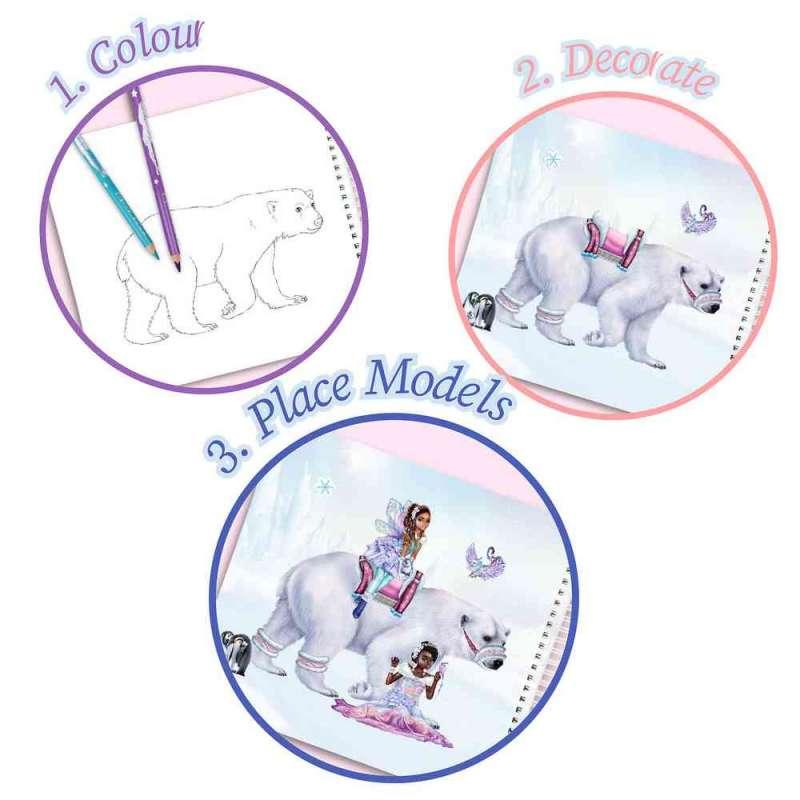 TOP MODEL KREATIVNA BOJANKA SA STIKERIMA ICE WORLD