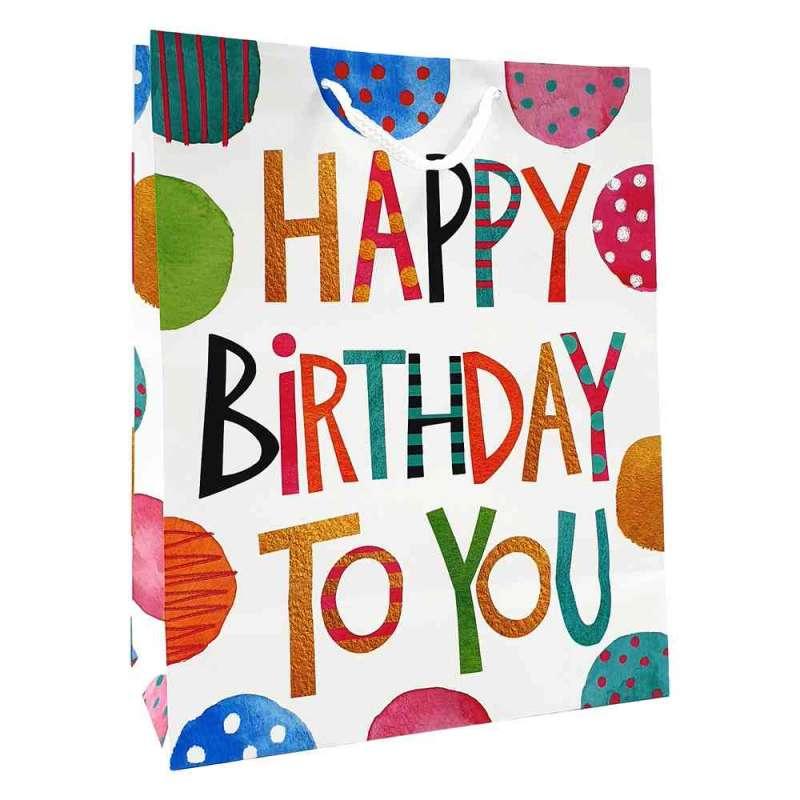 DUK15686 UKRASNA KESA LARGE HAPPY BIRTHDAY 26X32X12 CM