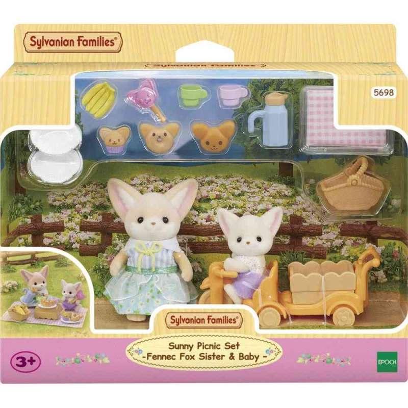 EC5698 SYLVANIAN FAMILY SUNNY PICNIC SET -FENNEC FOX SISTER & BABY