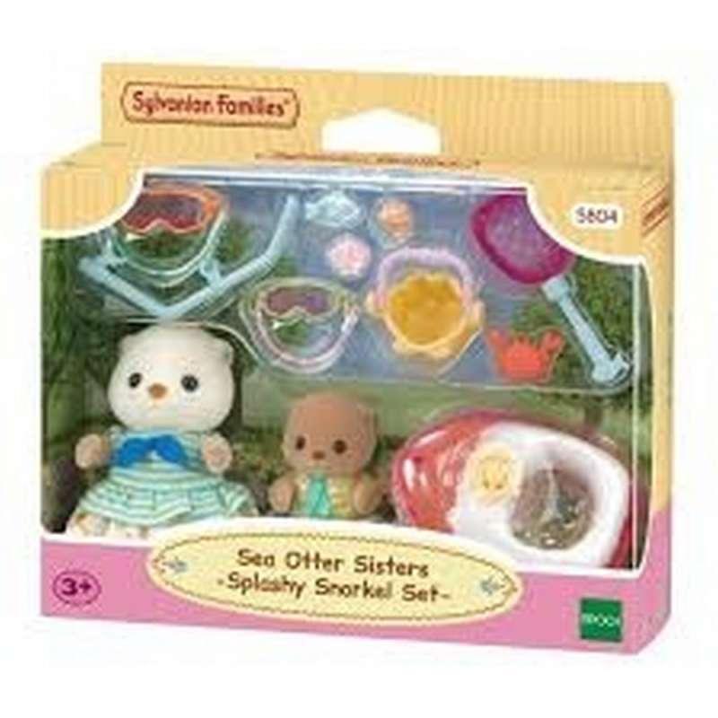 EC5804 SYLVANIAN FAMILIES SEA OTTER SISTERS-SPLASHY SNORKEL SET 