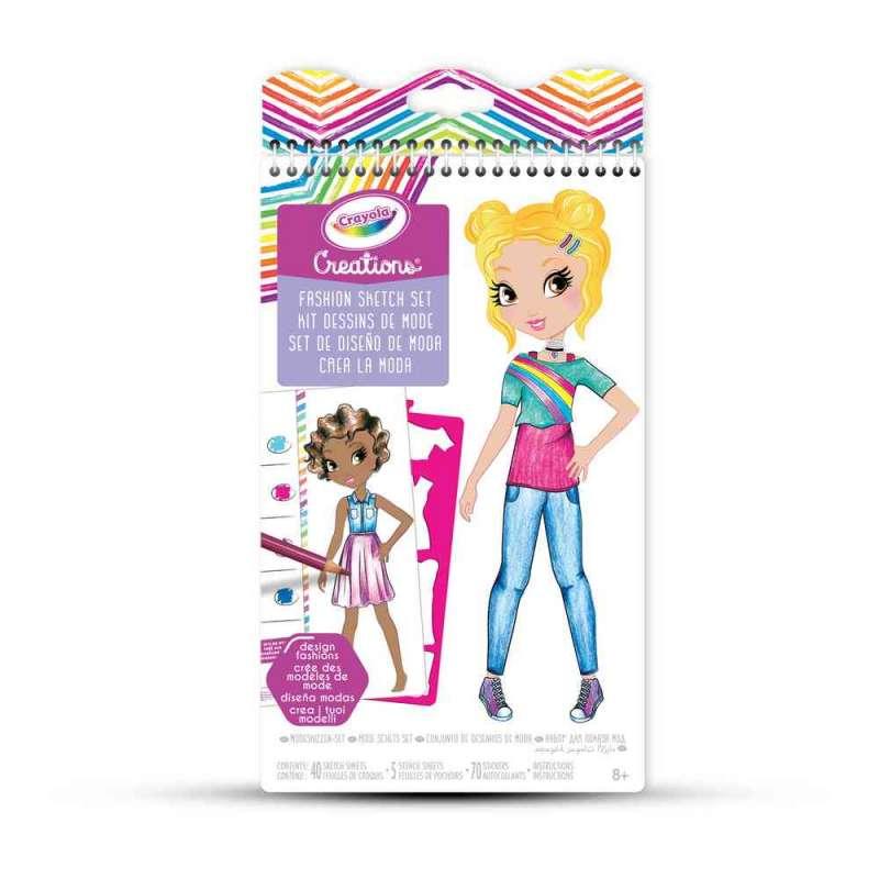 CRAYOLA BLOK SA STIKERIMA I SABLONOM FASHION