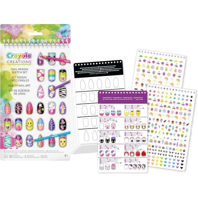 GA041275 CRAYOLA SET NAIL DESIGN STIKERI ZA NOKTICE 