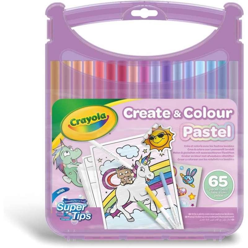 CRAYOLA FLOMASTERI 65 KOMADA I SABLONI 