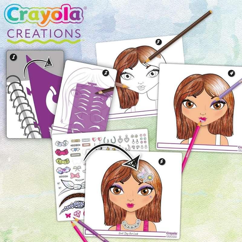 CRAYOLA BLOK SA STIKERIMA I SABLONOM MAKE UP