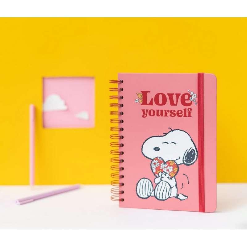SNOOPY LOVE NOTES SA SPIRALOM A5 