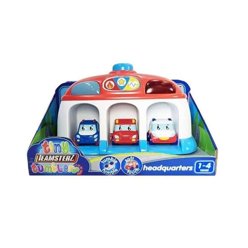 HL1417571 TINY TEAMSTERZ RESCUE HQ + 3 CARS SET 