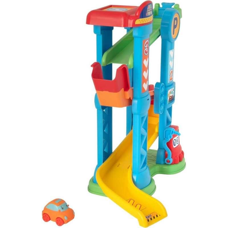 HL1425003 TINY TEAMSTERZ TUMBLING TOWER + 1 CAR SET 
