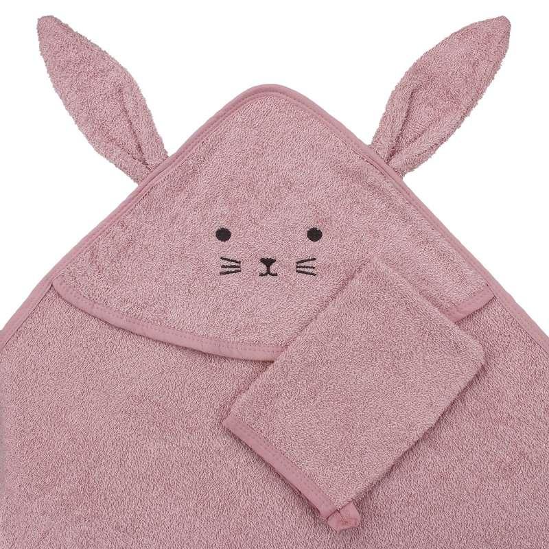 HYGGE PESKIR I RUKAVICA DUSTY ROSE 