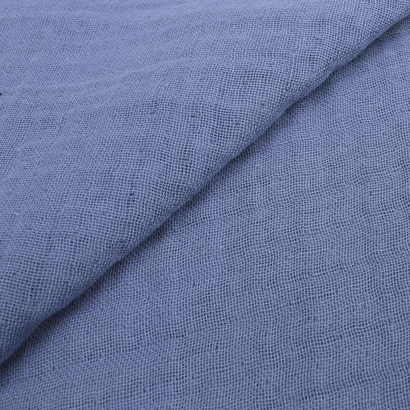 HYGGE PREKRIVAC OD MUSLINA, DVOSLOJAN, INDIGO BLUE, 100X80CM 