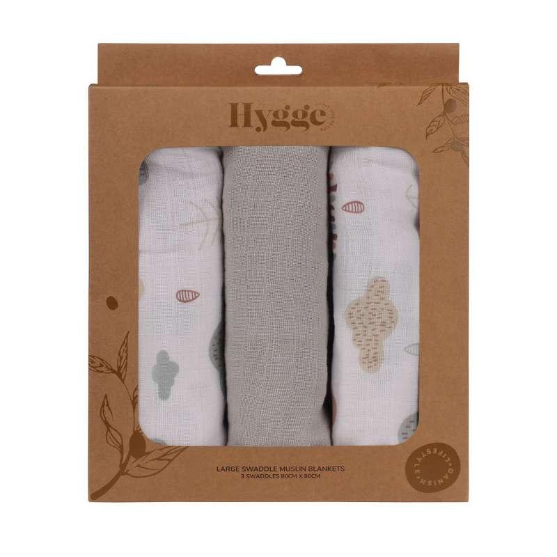 HYGGE TETRA PELENA OD MUSLINA PASTEL GREEN 3 KOM 80X80CM 