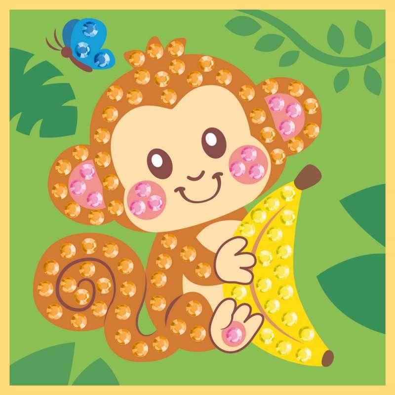 KFFP2508 MINI DIAMOND ART SET MONKEY 