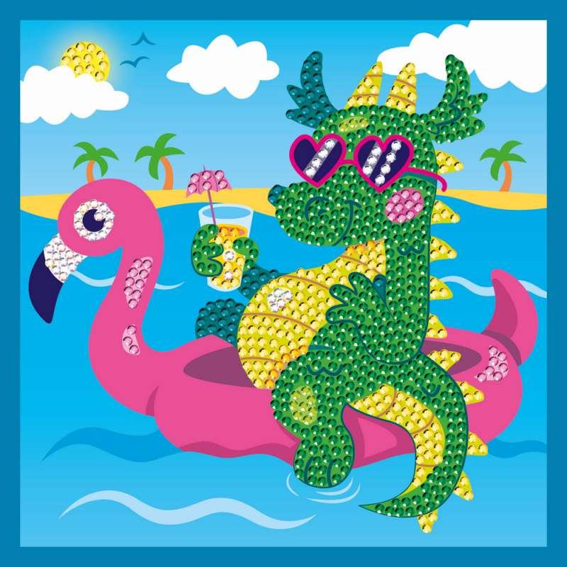 KFFP2512 JUNIOR DIAMOND ART SET COOL DRAGON 