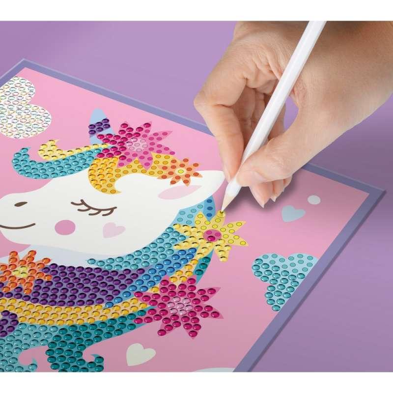 KFFP2518 JUNIOR DIAMOND ART SET FLOWER UNICORN 
