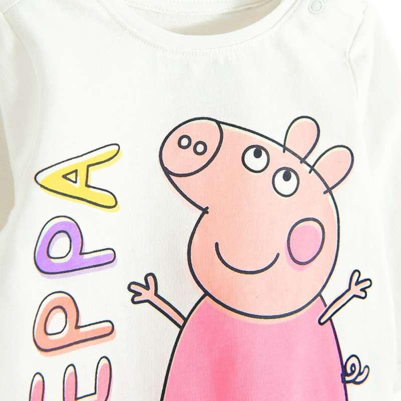 COOL CLUB PEPPA PIG MAJICA DUG RUKAV CREAMY 