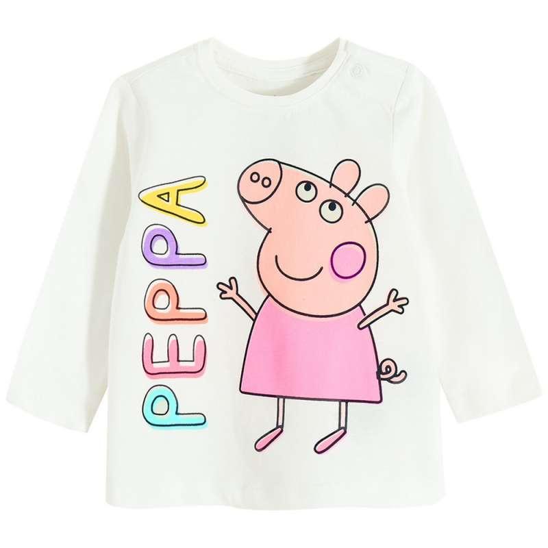 COOL CLUB PEPPA PIG MAJICA DUG RUKAV CREAMY 