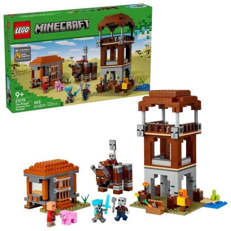 LEGO MINECRAFT THE PILLAGER OUTPOST AND RAVAGER 