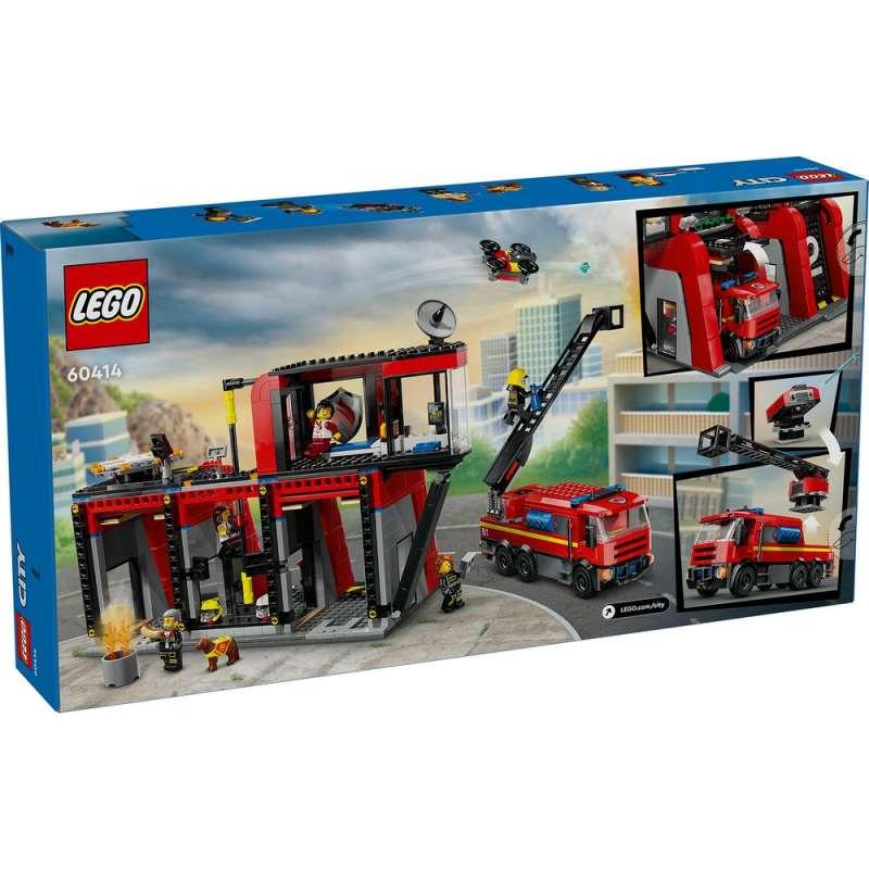 LEGO CITY FIRE STATION WITH FIRE TRUCK 