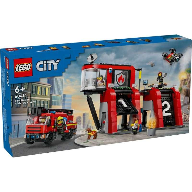 LEGO CITY FIRE STATION WITH FIRE TRUCK 