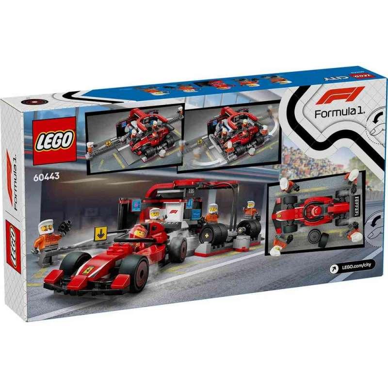 LEGO CITY F1 PIT STOP  AND  PIT CREW WITH FERRARI CAR 