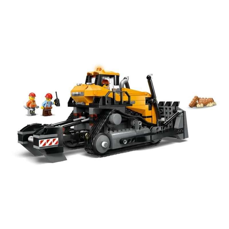 LEGO CITY YELLOW BULLDOZER WITH FRONT LOADER 