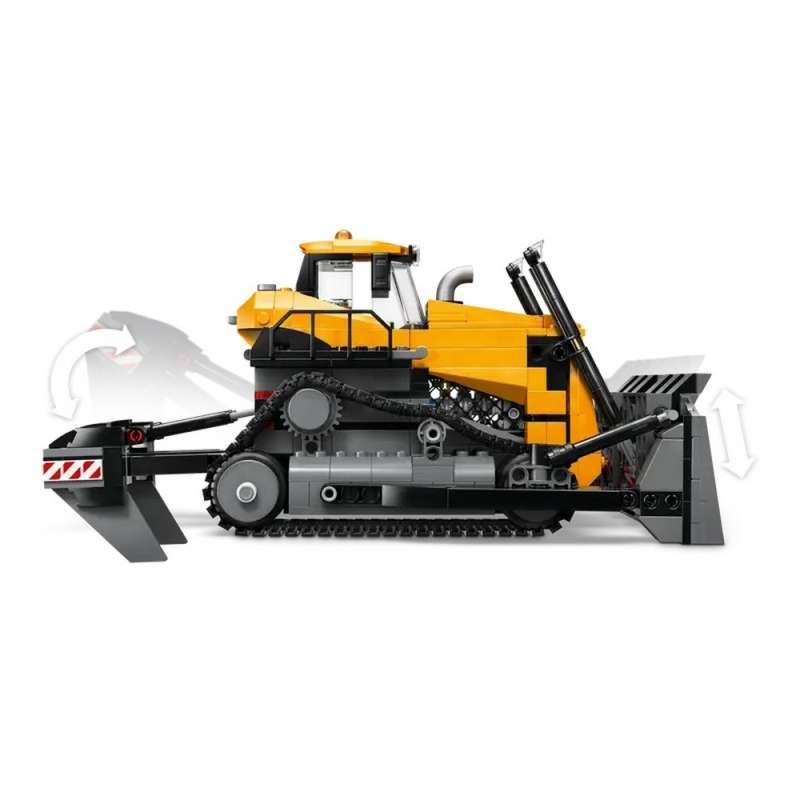 LEGO CITY YELLOW BULLDOZER WITH FRONT LOADER 
