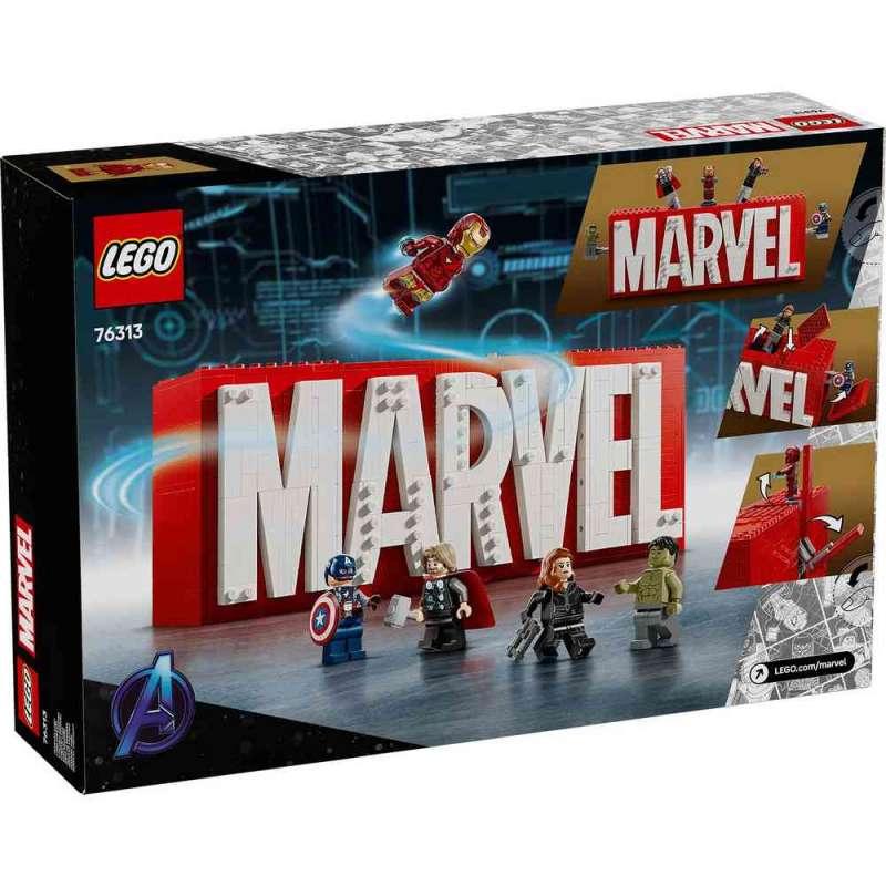 LEGO SUPER HEROES MARVEL LOGO  AND  MINIFIGURES 