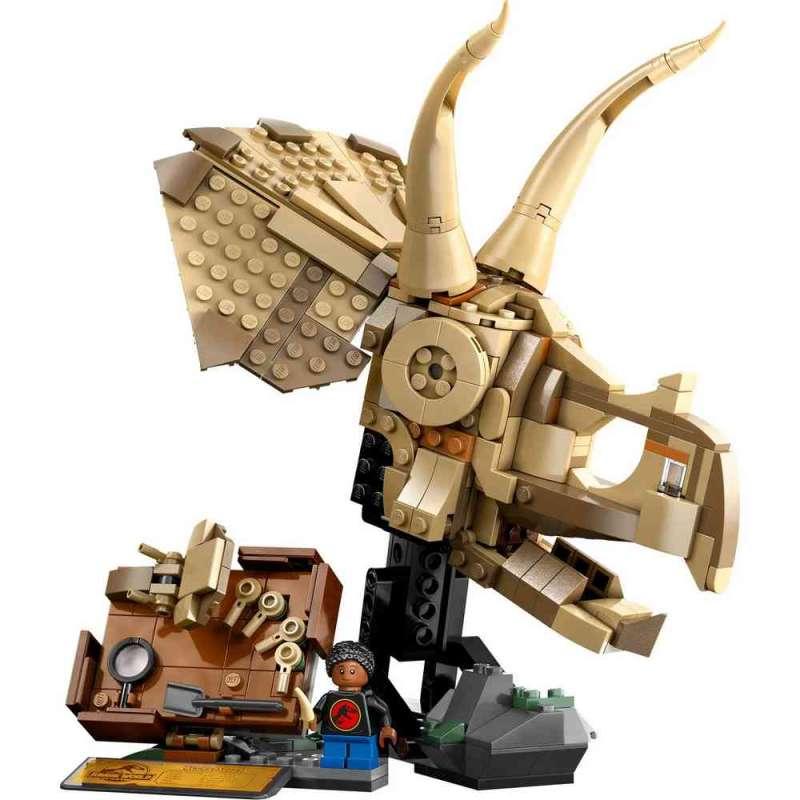 LEGO JURASSIC WORLD DINOSAUR FOSSILS  TRICERATOPS SKULL 