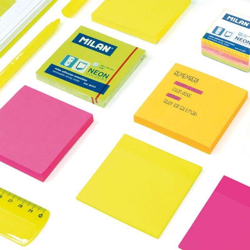 MILAN SAMOLJEPLJIVI BLOKCIC PINK 76X76MM 100 