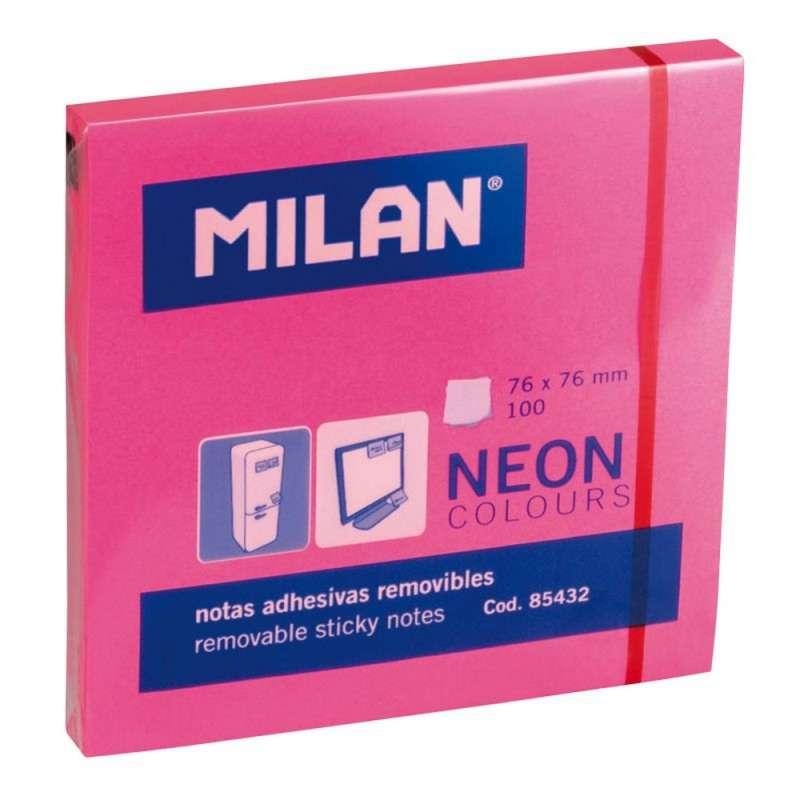 MILAN SAMOLJEPLJIVI BLOKCIC PINK 76X76MM 100 