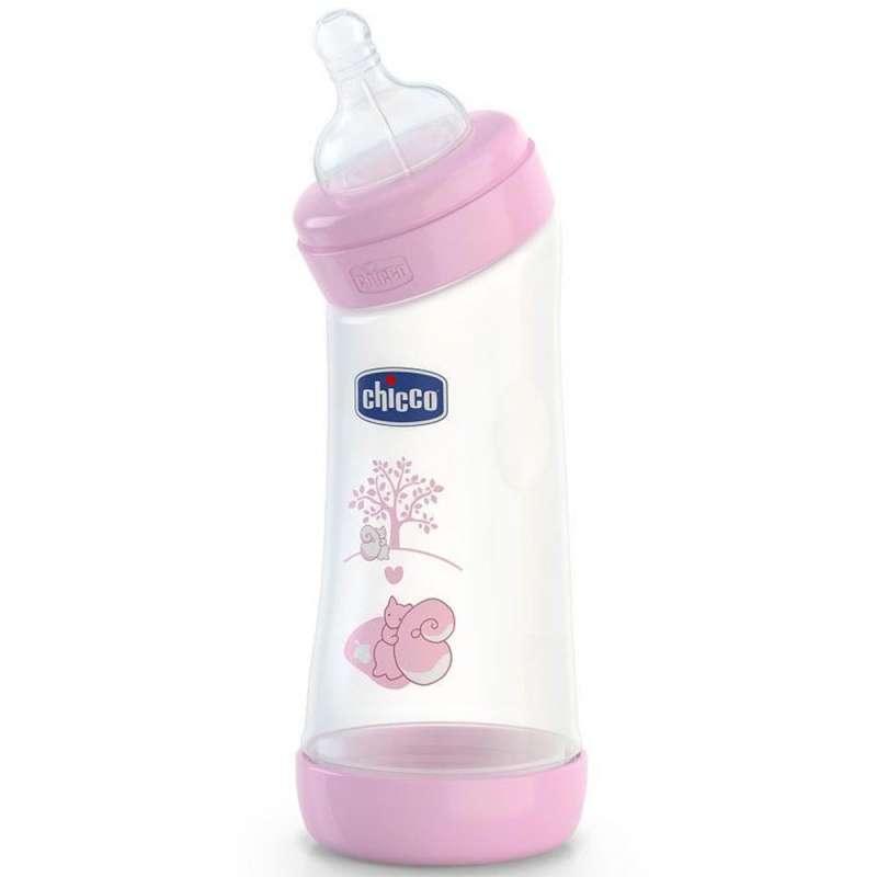 CHICCO ZAKRIVLJENA PP.BOCICA 250ML,SIL.1R.ROZA 