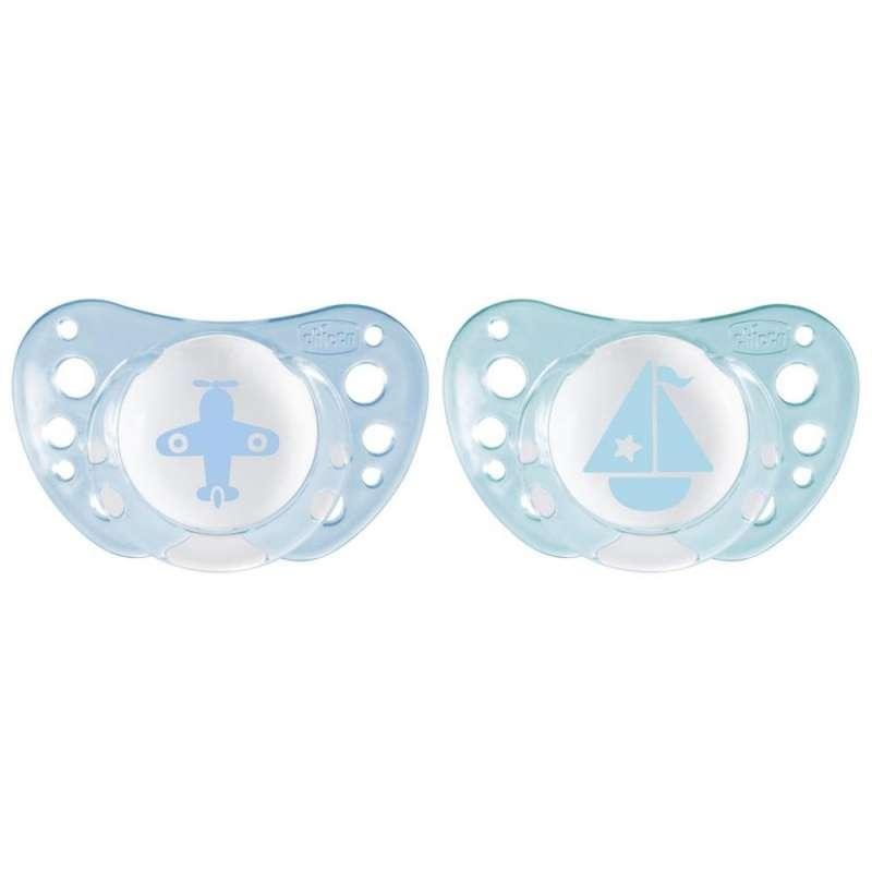 CHICCO DUDA PHYSIO AIR, 0M-6M, PLAVA, 2PCS