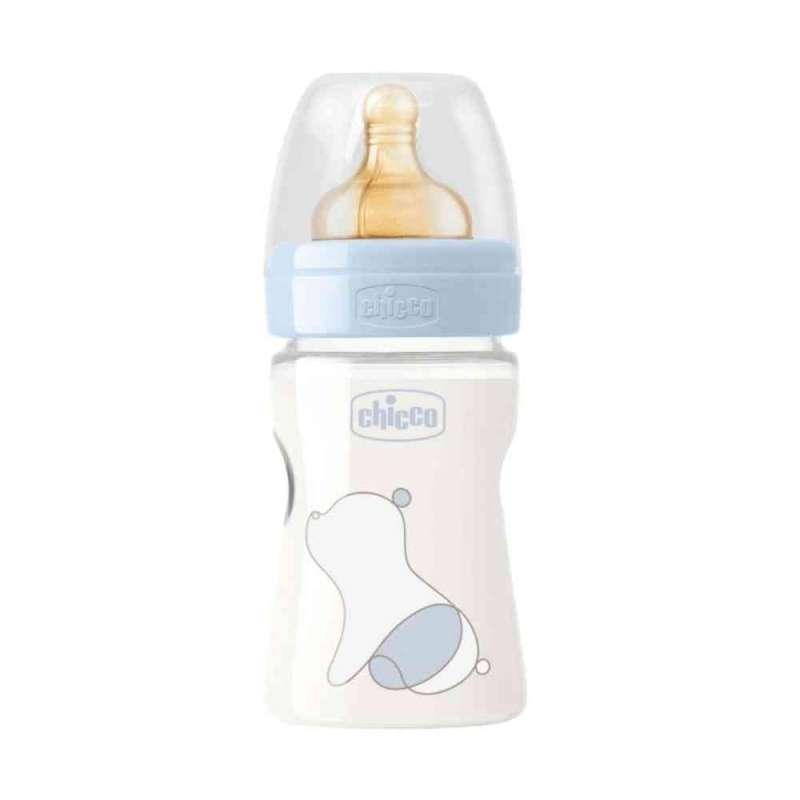 CHICCO PLASTICNA BOCICA 150ML,KAU.DUDA, PLAVA 