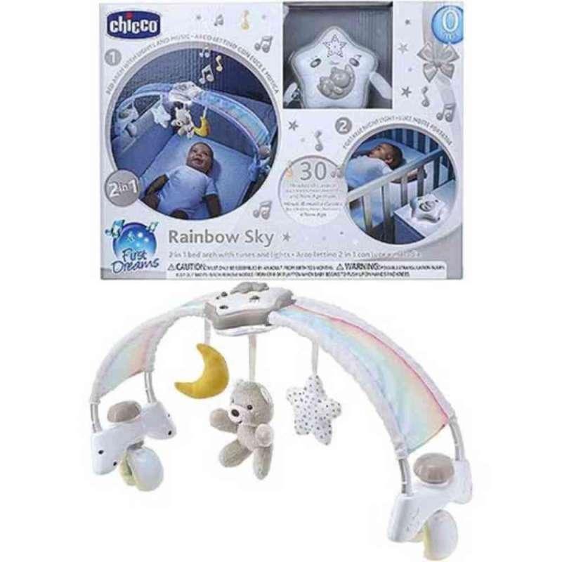 CHICCO GLAZBENI LUK I PROJEKTOR ZA KREVETAC RAINBOW SKY, NEUTRAL