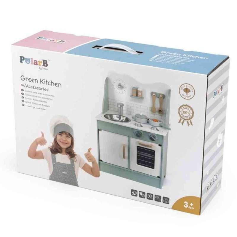 ZELENA DRVENA KUHINJA 