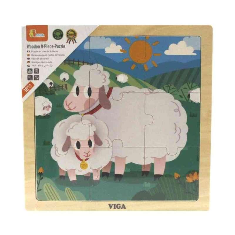 DRVENE PUZZLE OVCA-9 KOM