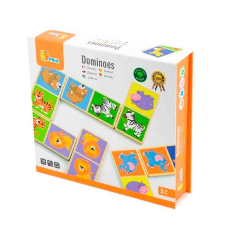 DRVENI SET DOMINO-DIVLJE ZIVOTINJE